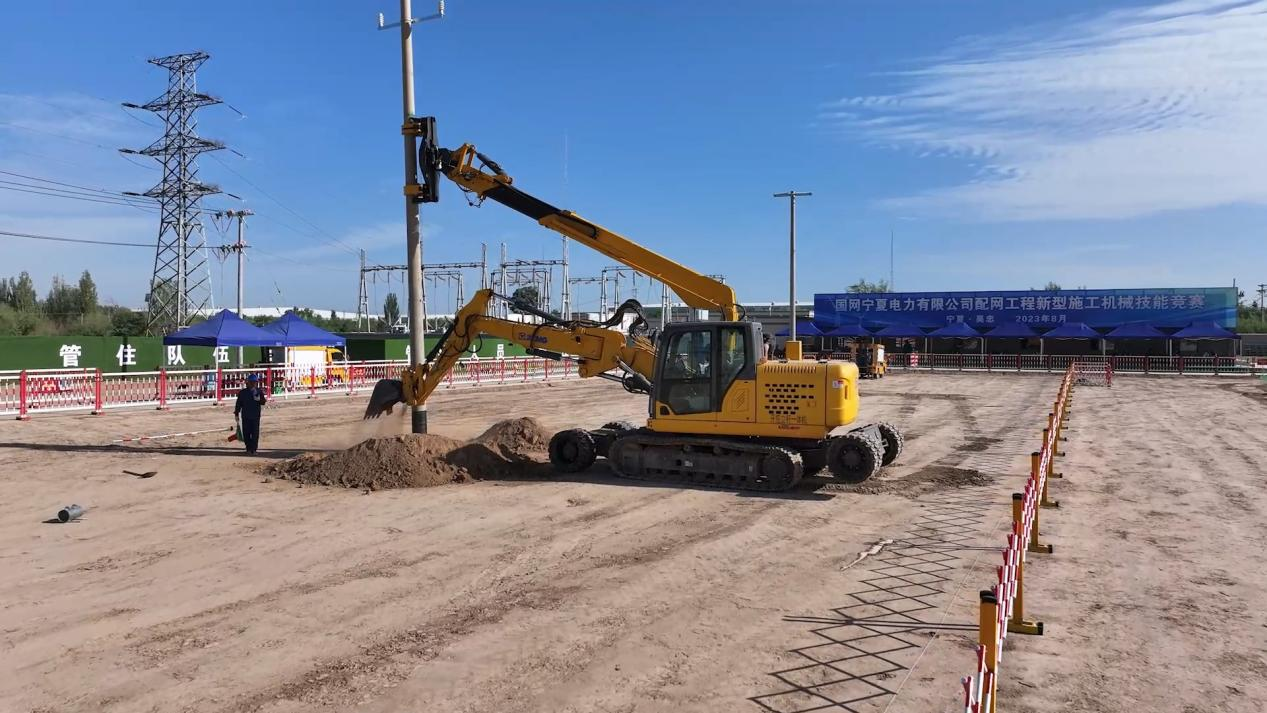 壹定发开挖立杆一体机在宁夏应用的精彩体现